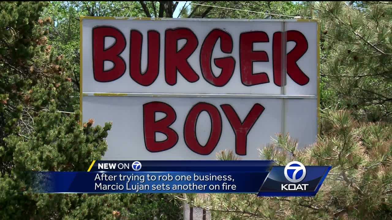 Man robs one business, burns down another