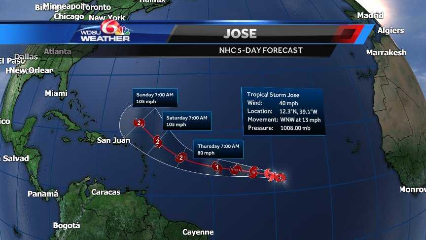 Tropical Storm Jose forms; monitoring disturbance in Gulf of Mexico