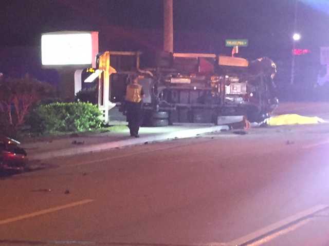 2 dead in rollover crash involving ambulance