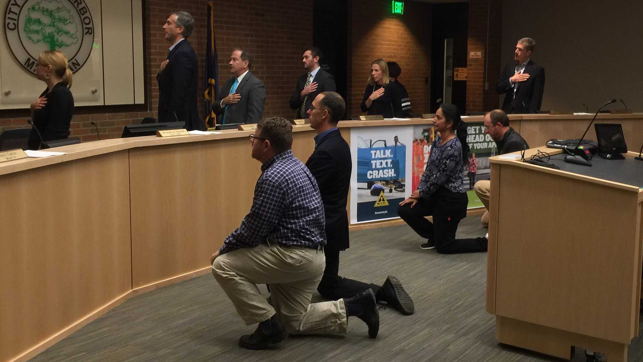 Take a knee protests go from the sidelines to City Council chambers