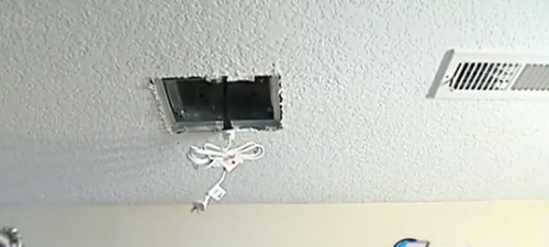 College student in shock after discovering hidden camera in bathroom