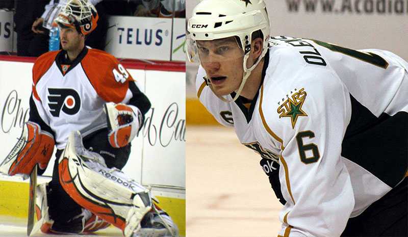 Penguins make two trades, acquiring defenseman Jamie Oleksiak and goaltender Michael Leighton