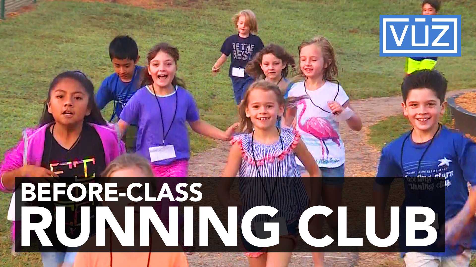 Elementary Students participate in running club before class