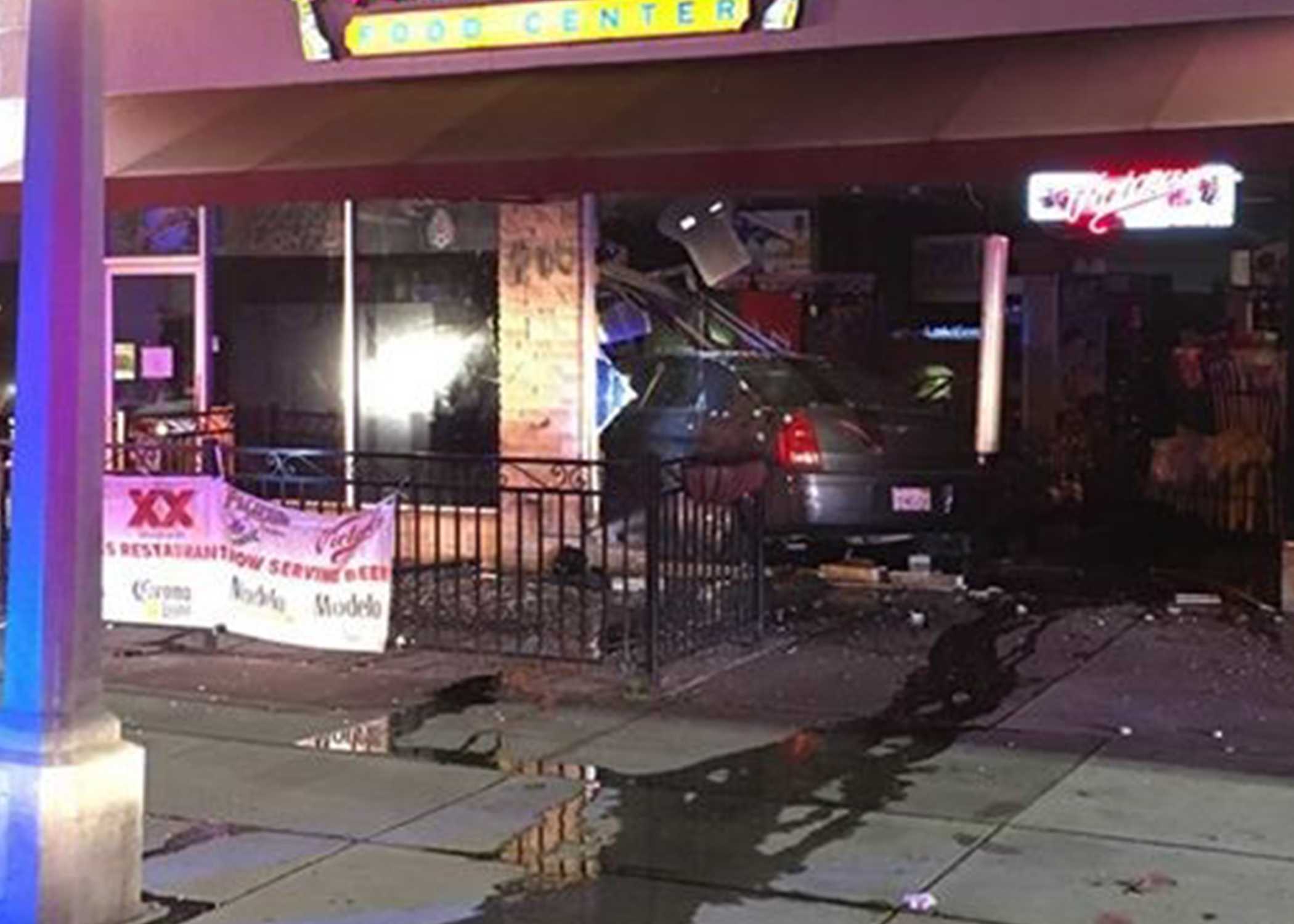 Teen crashes car into Lodi store during pursuit after suspected carjacking