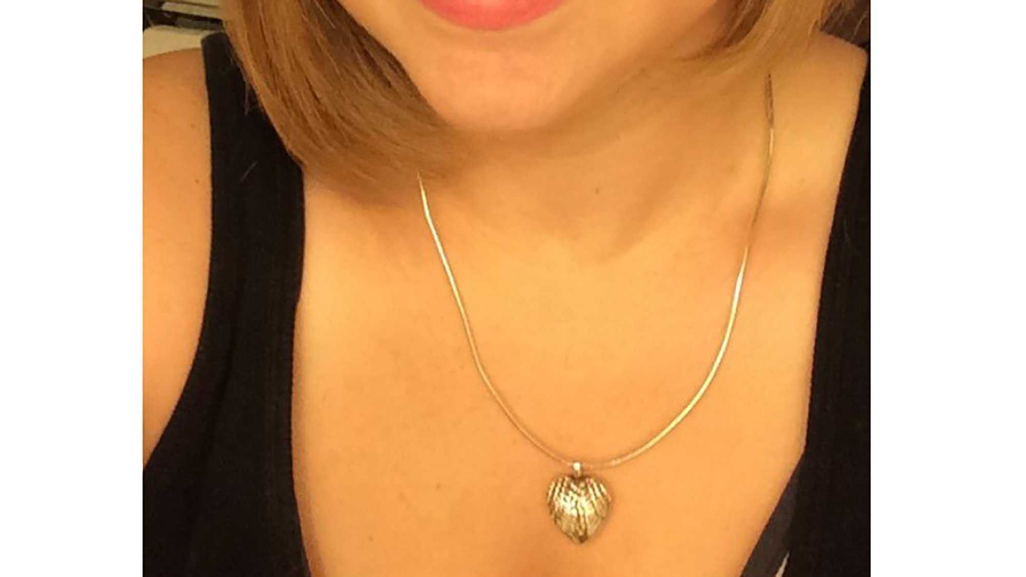 This mother is looking for the lost necklace that holds her son's ashes