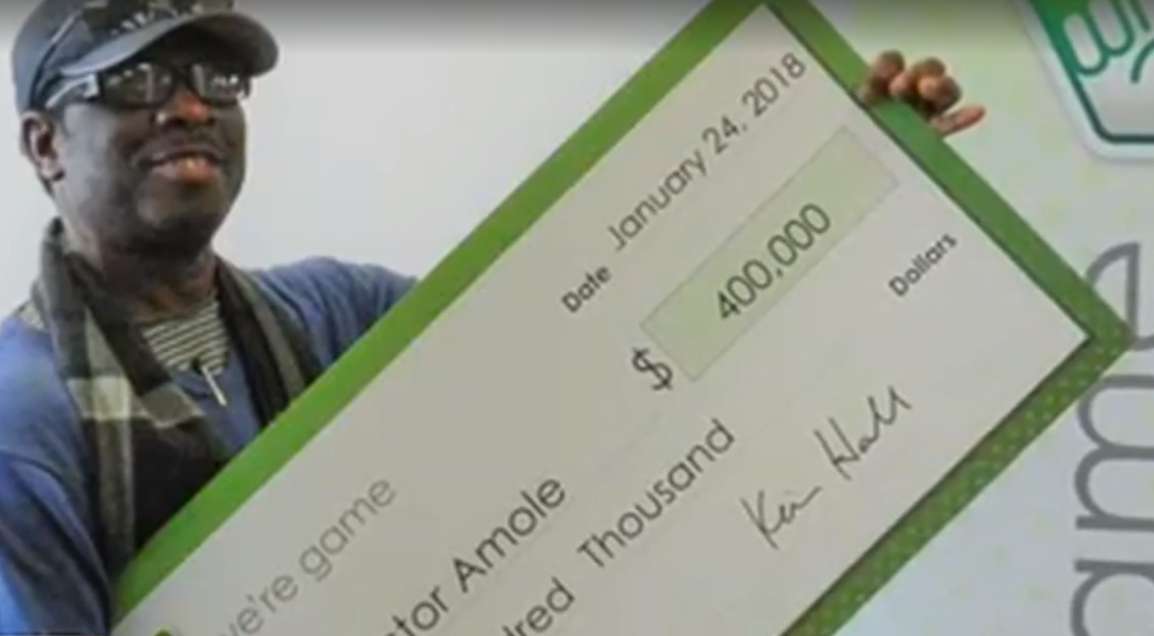 Man wins $400,000 lottery prize after playing numbers he saw in a dream