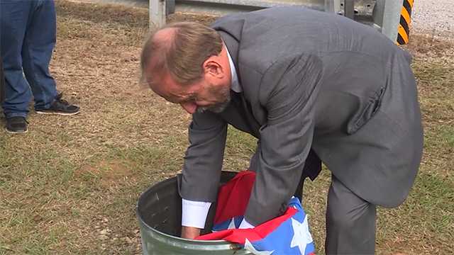 Pennsylvania man takes a knee, burns Confederate-Nazi flag