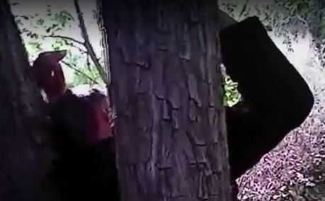 Bodycam shows the moment police discover man nailed to tree
