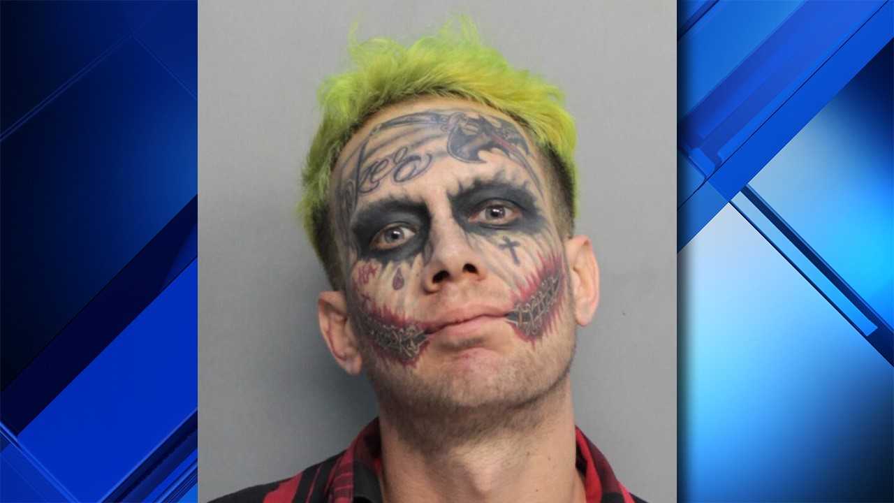 Man with ‘Joker’ inspired tattoos arrested in Florida