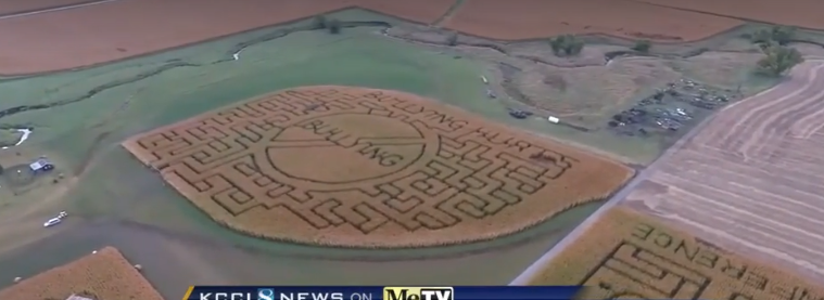 Farm uses corn maze to share a special message with kids
