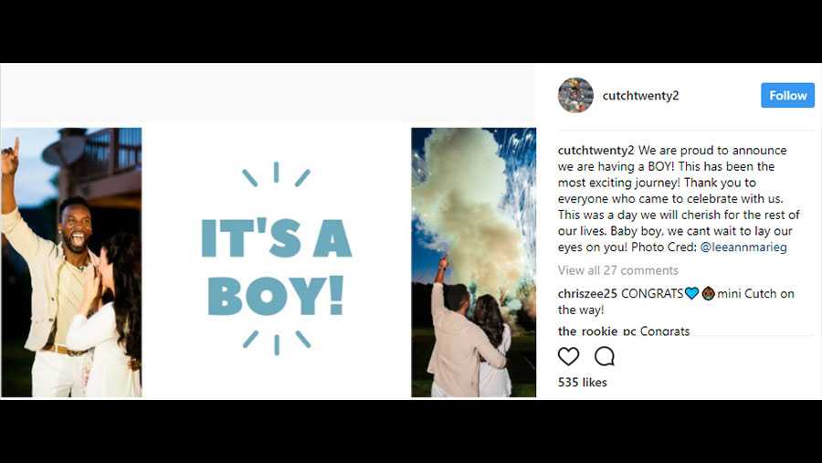 'It's a boy!' Andrew McCutchen posts baby announcement on Instagram