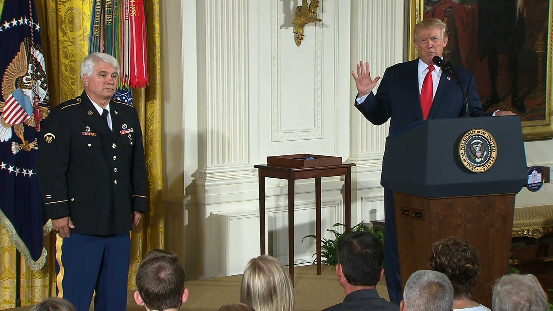 Trump awards Medal of Honor to veteran