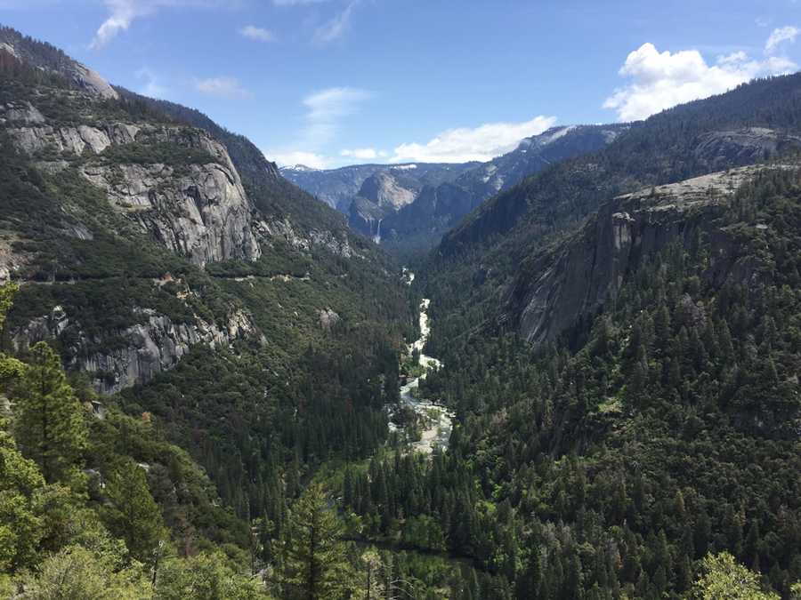 Merced River Merced River flows through the Yosemite Valley in Yosemite National Park on Monday, May 8, 2017.