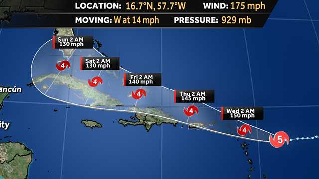 Hurricane Irma strengthens to Category 5