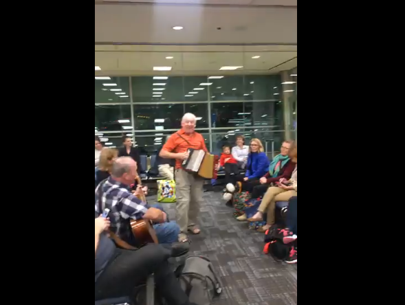 Delayed flight at Canadian airport turns into a party