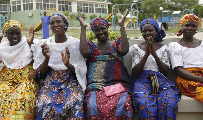 Freed Nigerian schoolgirls meet families after 3 years