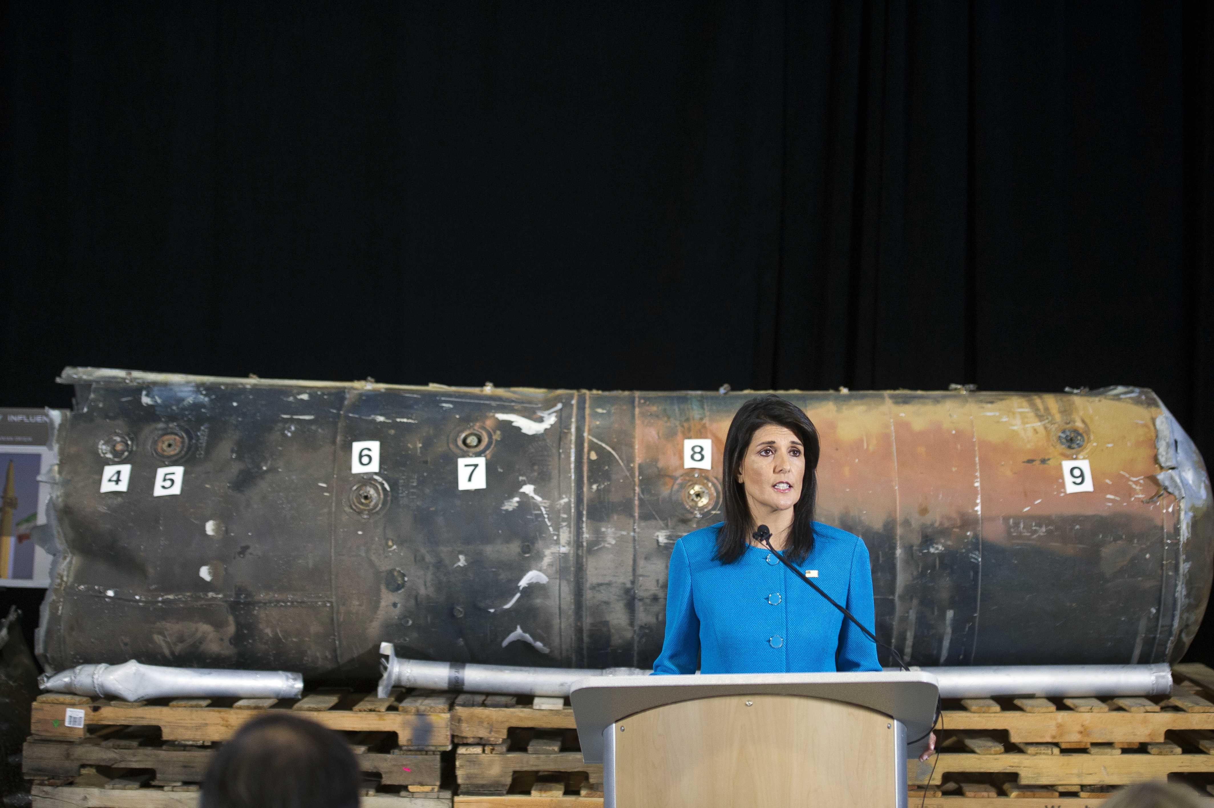 Haley: Missile debris 'proof' of Iran's UN violations