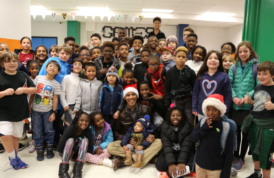 Obama surprises Boys & Girls club bringing holiday cheer