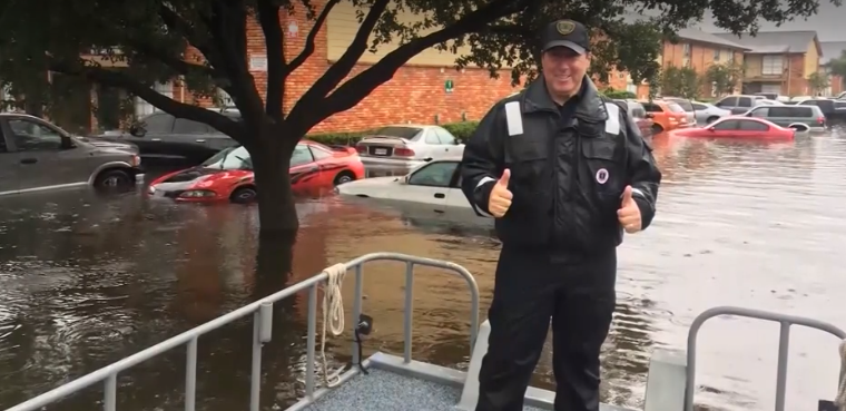 Officer who helped during Harvey despite cancer battle receives World Series tickets