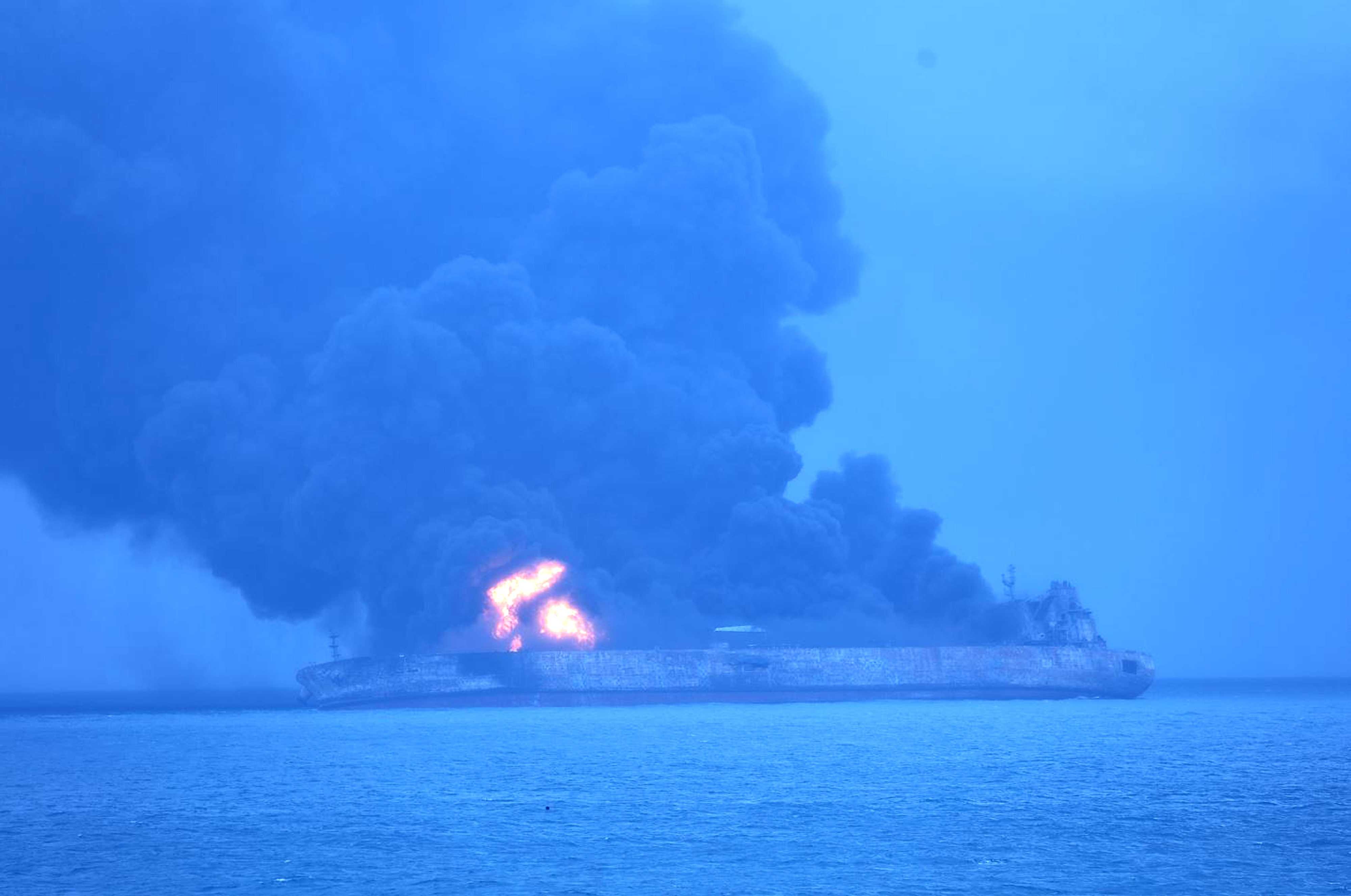 32 missing after tanker, freighter collide off China