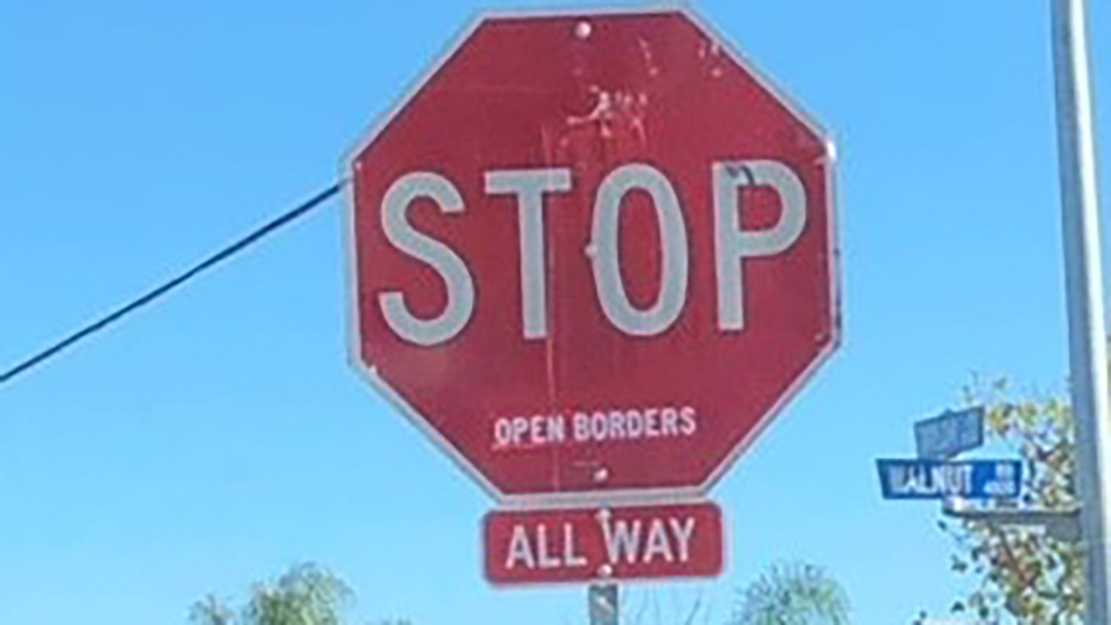 Stickers seen as racist go up on signs across Turlock