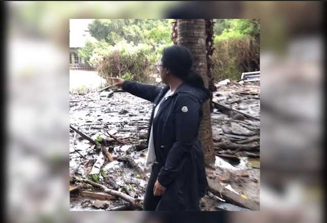 Oprah posts video of devastating mudslides outside California home