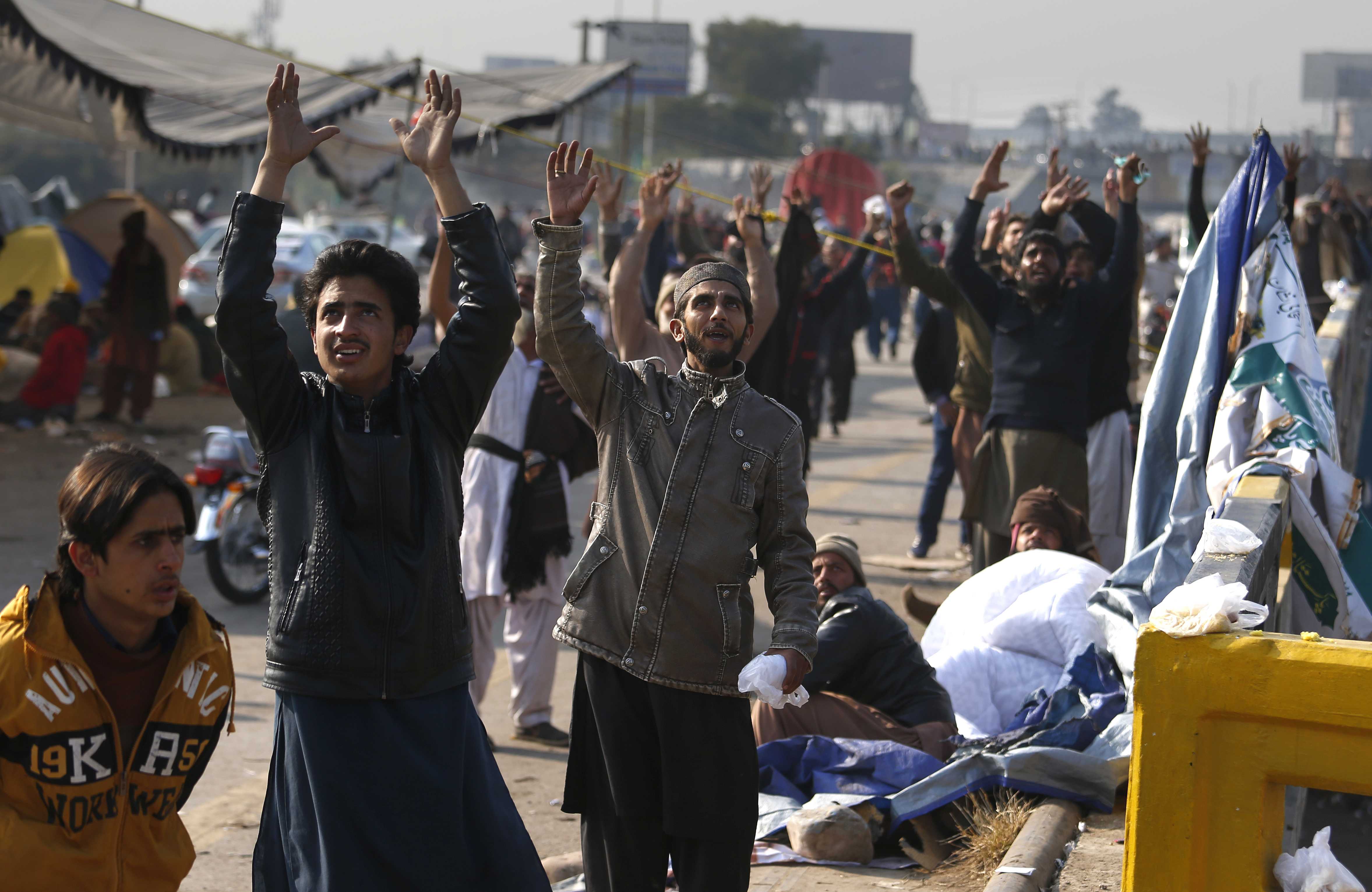 Pakistan calls in army after days of protests