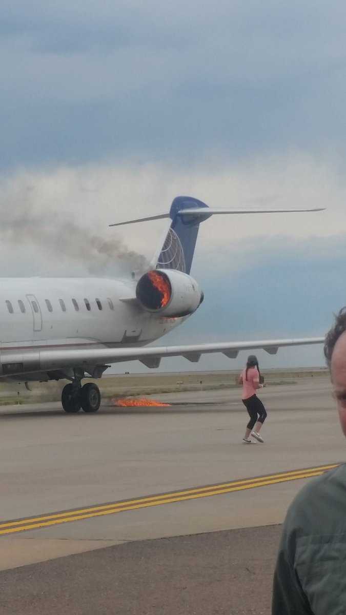 Plane catches on fire while arriving at airport