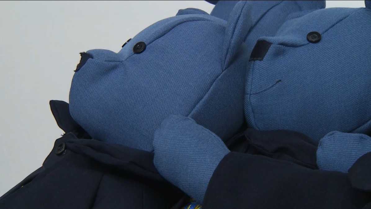 Police officer's wife creates teddy bears from old uniforms