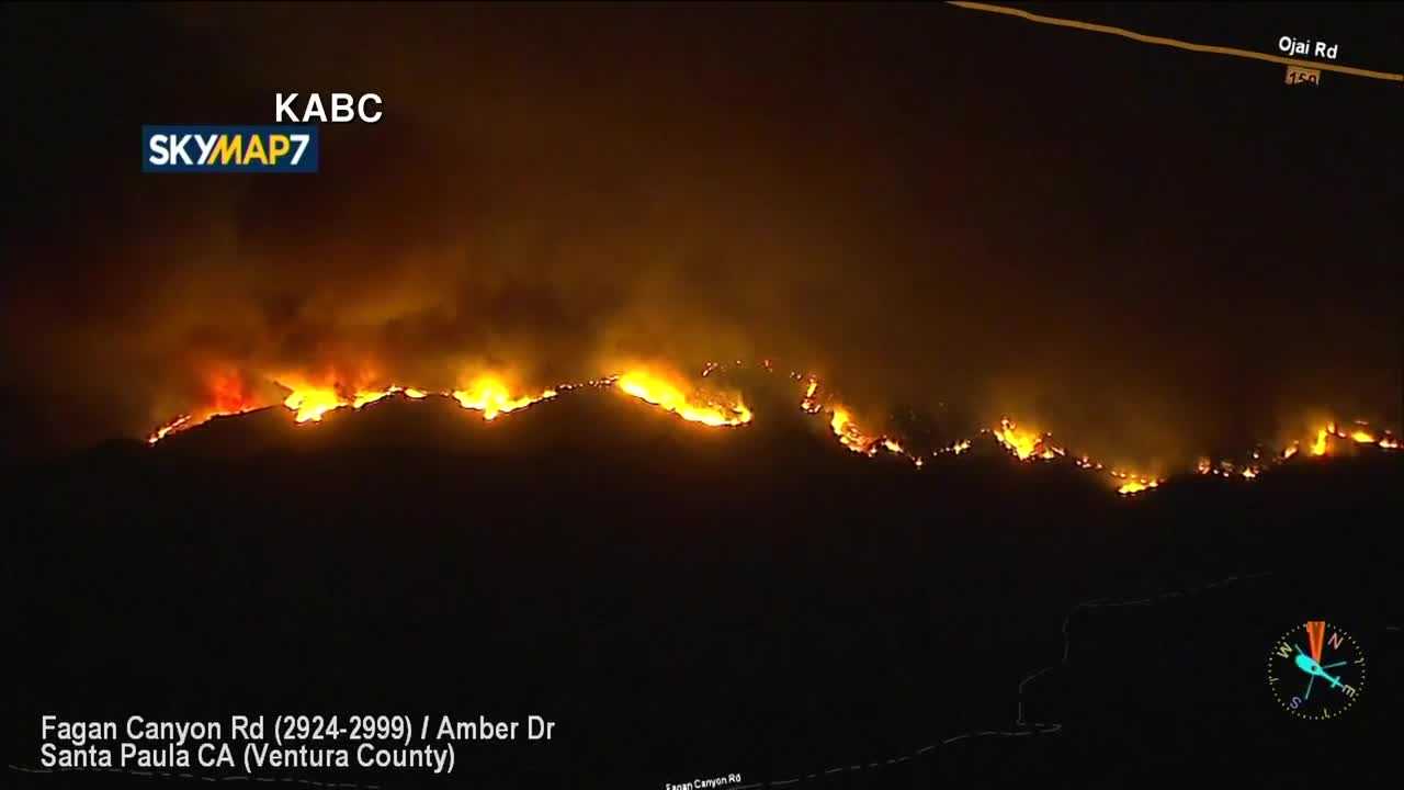 Wildfire threatens homes in Southern California