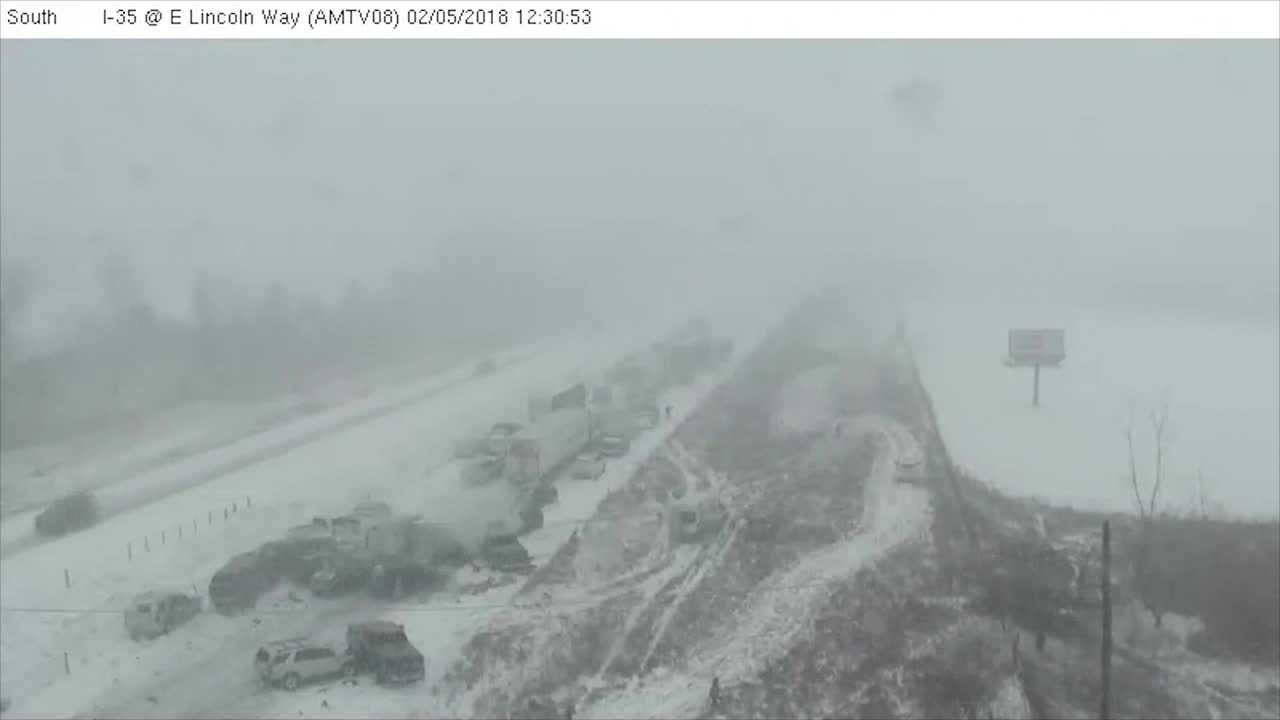 State officials release video showing tragic pileup on I-35 in Iowa