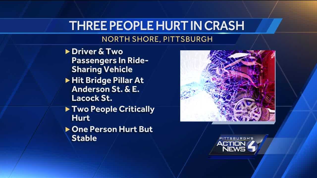 Three people hurt in crash involving ride-sharing vehicle on North Shore