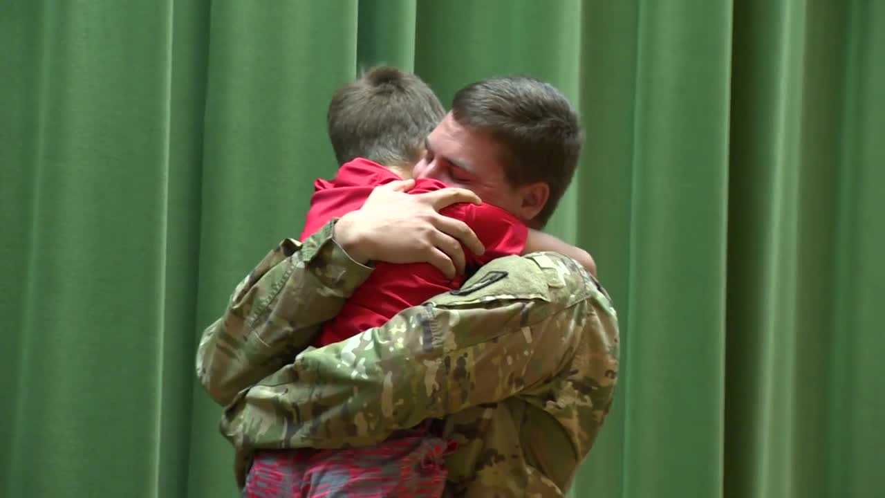 6th grader surprised by brother stationed in Germany serving in Army after not seeing him for over 2 years