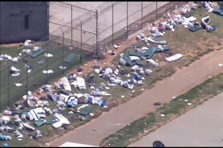 Video shows aftermath of messy prison riot