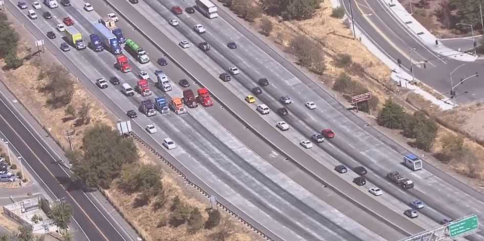 Big rig protest slows traffic on Hwy. 99 in NorCal