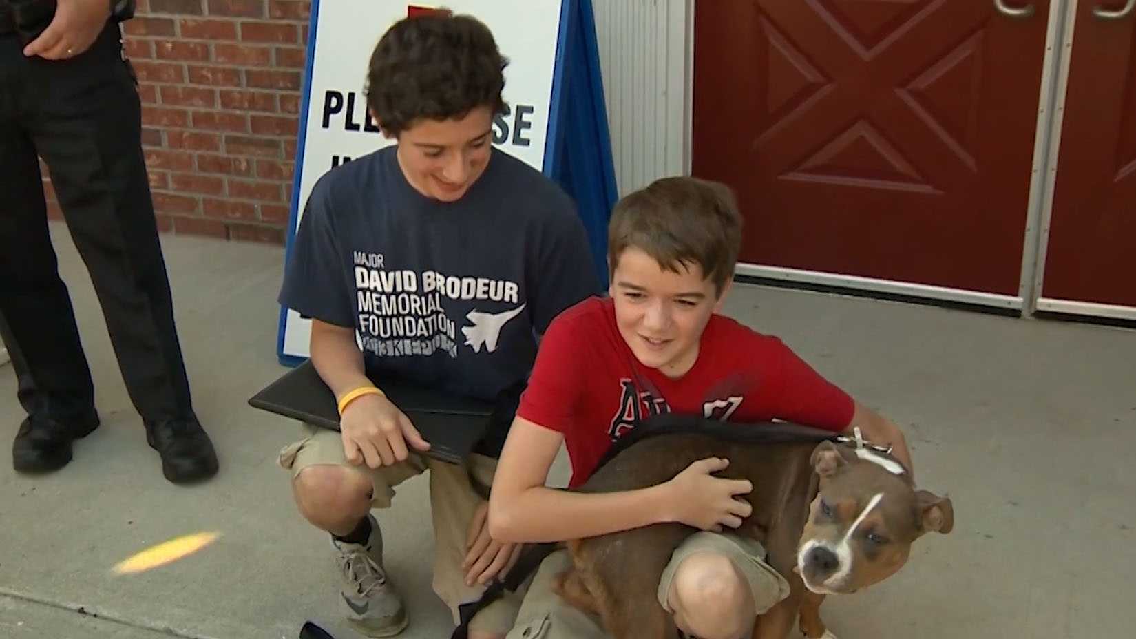 Boys honored for caring for abandoned puppy