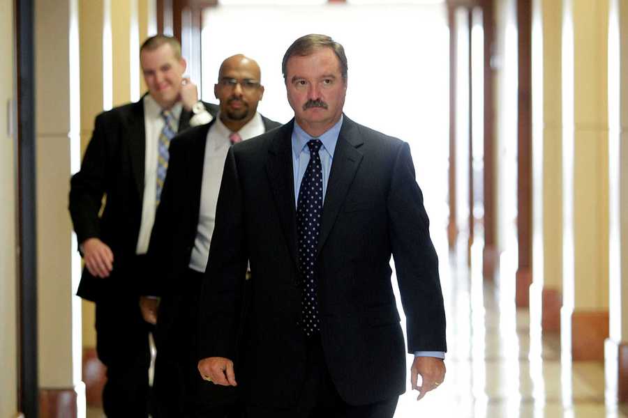 From 2009 until earlier this year, Clint Greenwood (front) led the unit of the district attorney's office that is responsible for investigating officers and presenting their cases to grand juries.