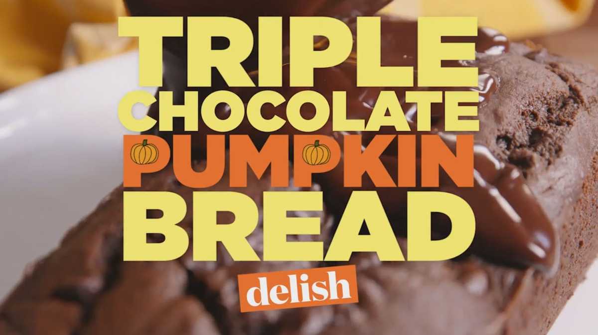 triple chocolate pumpkin bread