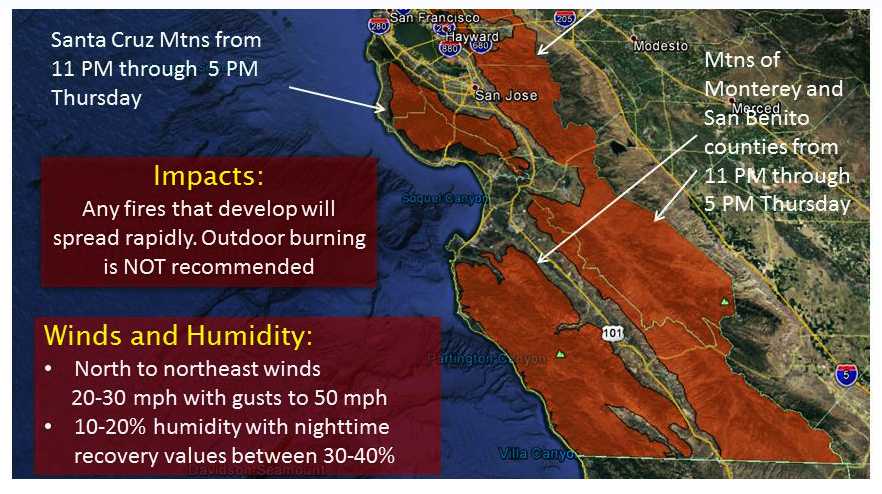 Red Flag Wildfire Warnings In Place Through Saturday Red Flag Wildfire Warnings In Place Through Saturday