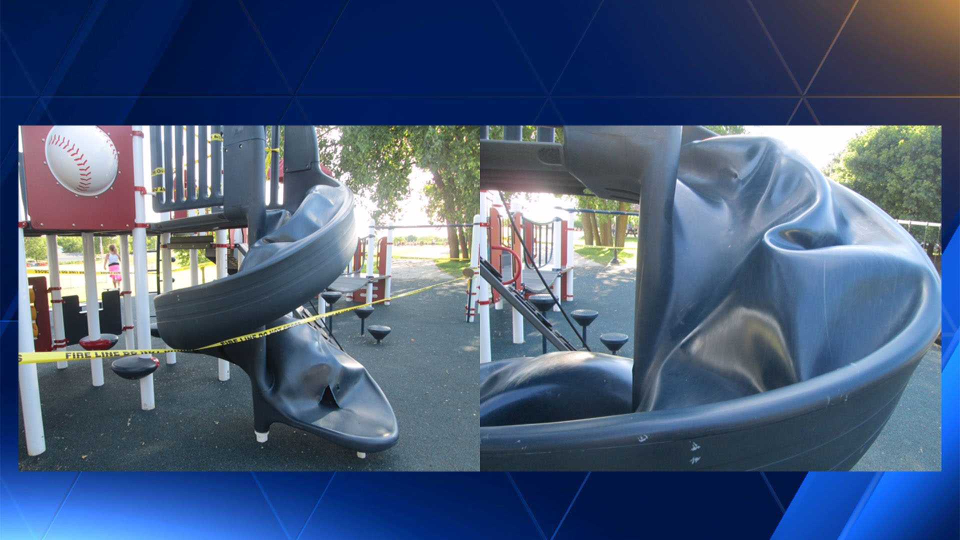 Playground slide explodes, 9-year-old injured