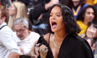 Rihanna steals the spotlight from Cavs, Warriors during NBA Finals