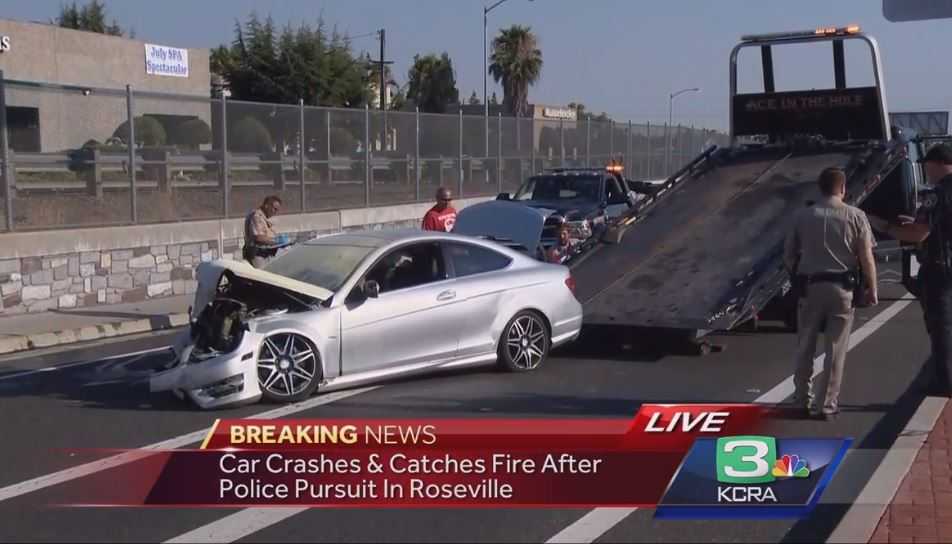 Driver rams police car, crashes on I-80 in Roseville, officers say