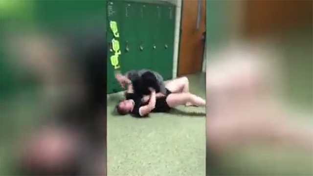 Caught on Camera: Girl stabbed with scissors during hallway fight at high school