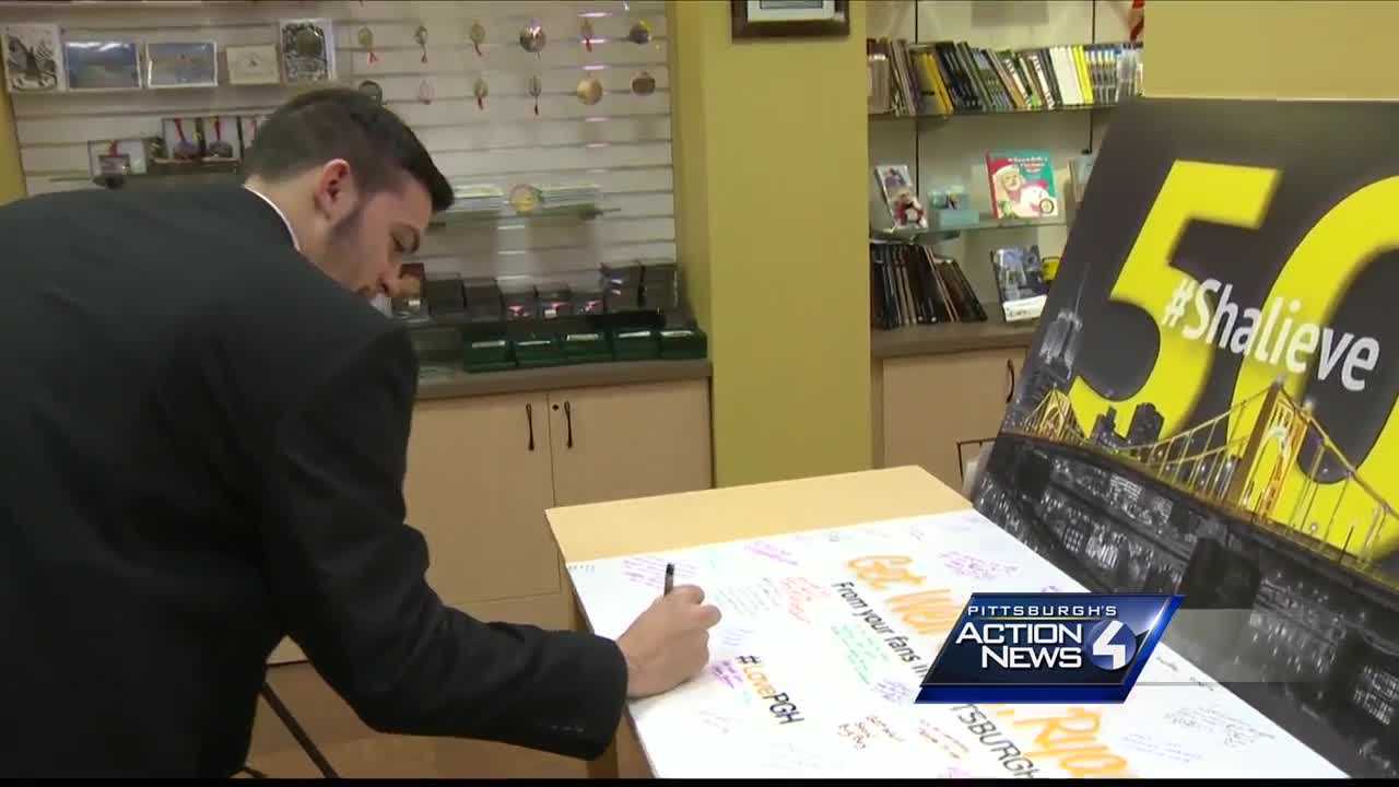 Pittsburgh has a big 'get well' card for #Steelers LB Ryan Shazier, and you're invited to sign it