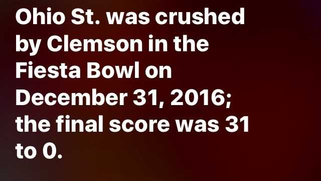 Apparently, Siri is a Clemson University fan