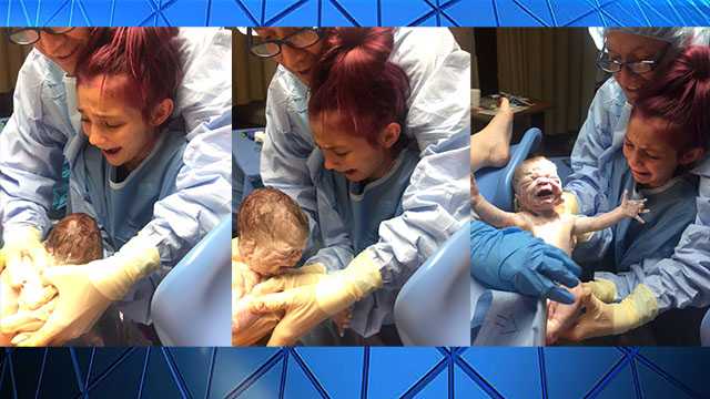 Mississippi girl helps deliver baby brother