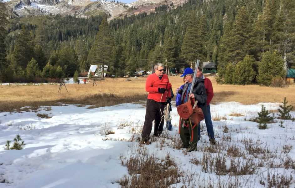 There wasn't much snow at 1st Sierra snowpack survey