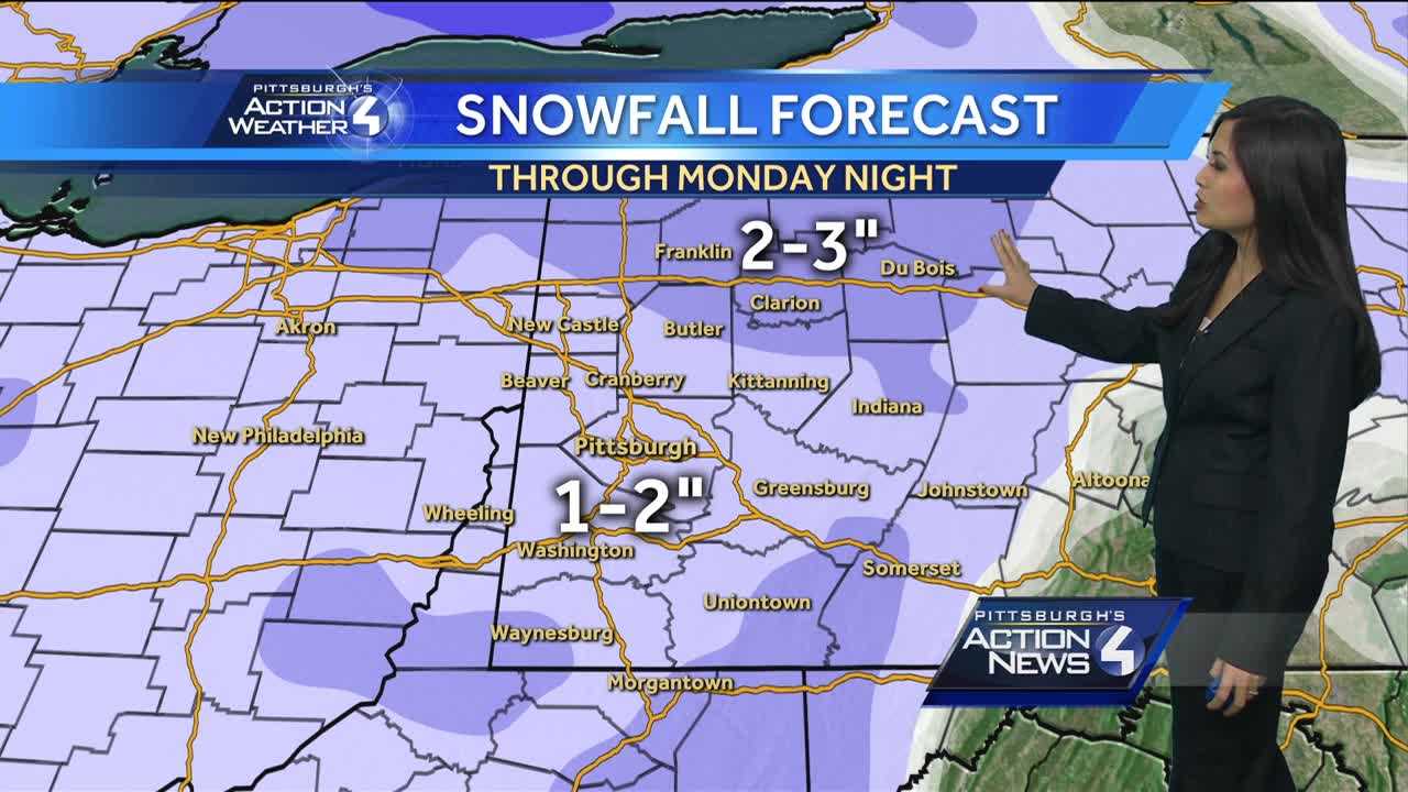 Winter weather advisory in effect beginning Monday at 5 a.m.