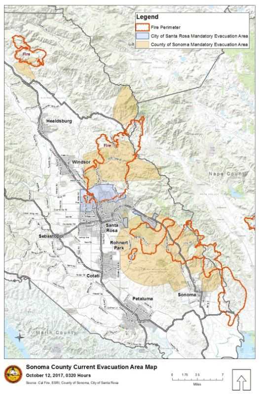 Sonoma County Fire Map