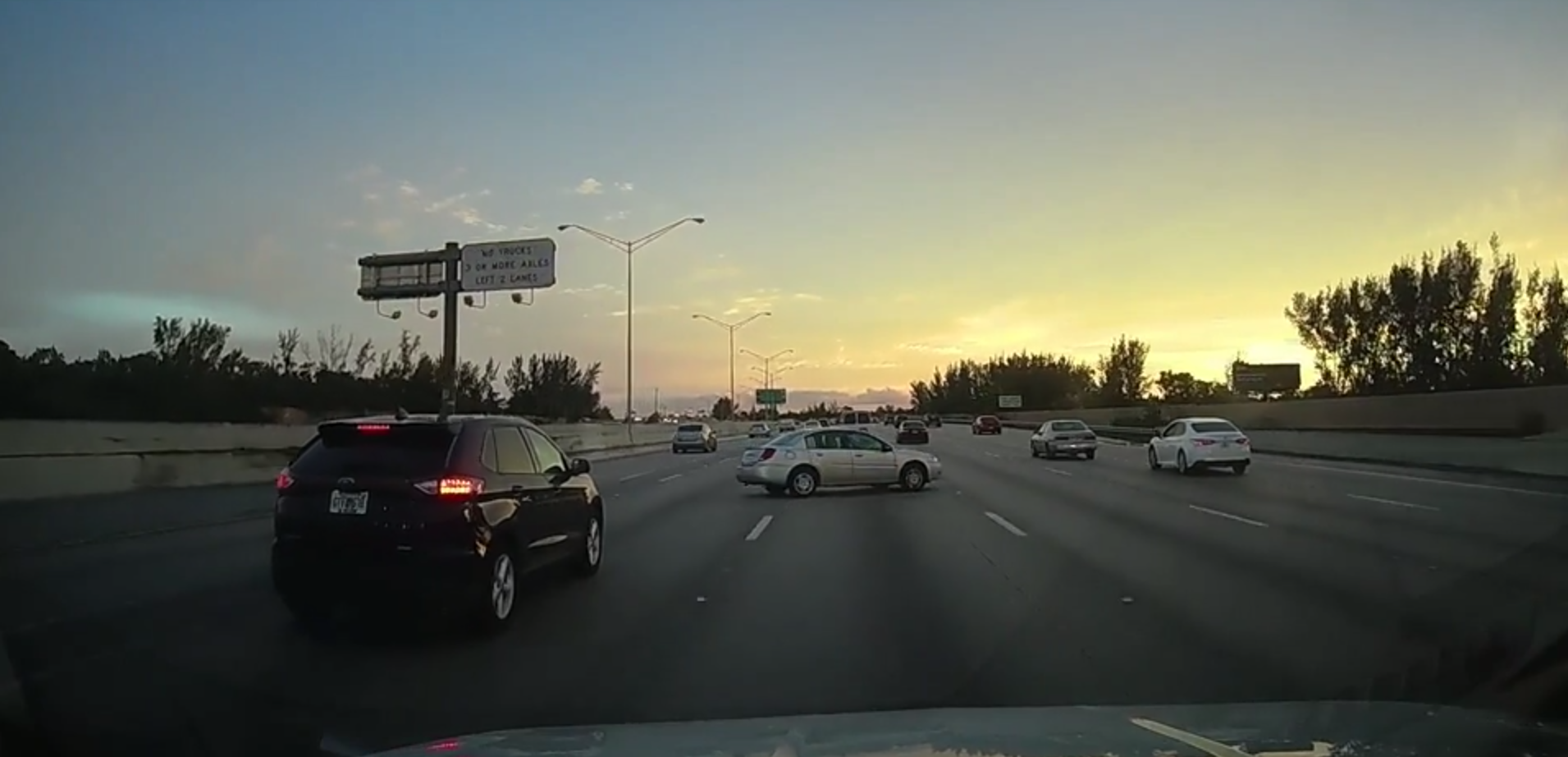 Incredible video: Dashcam captures driver's lucky recovery from spin